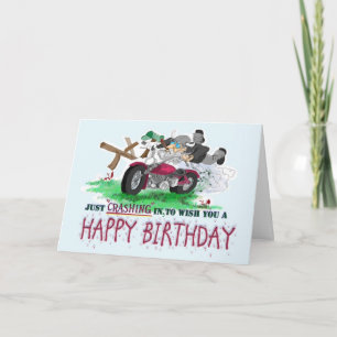 Tarjeta ¡Acabo de llegar para desearte un feliz cumpleaños