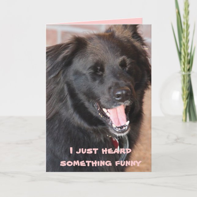 Tarjeta Acabo de oír algo gracioso (Anverso)