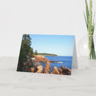 Tarjeta Acadia Playa Rocosa cerca de Thunder Hole