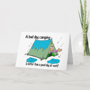 Tarjeta Acampada en el mal día