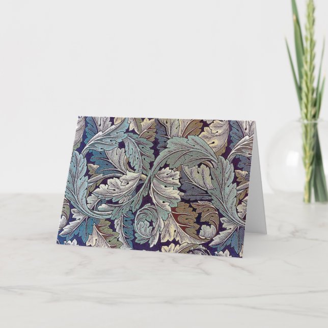 Tarjeta Acanthus, William Morris (Anverso)