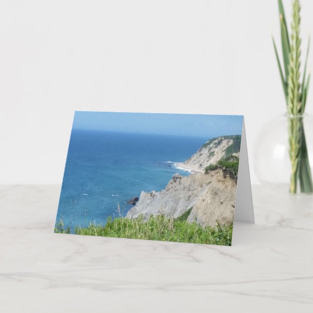 Tarjeta Acantilados de Block Island - Block Island, Rhode  (Anverso)