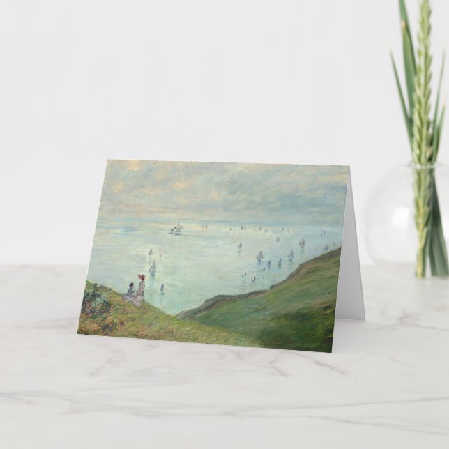 Tarjeta Acantilados de Pourville | Claude Monet (Anverso)