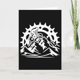 Tarjeta Accesorios de Ciclismo de Montaña Retro Bicicleta