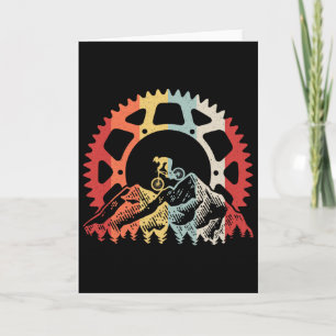 Tarjeta Accesorios de Ciclismo de Montaña Retro Bicicleta 