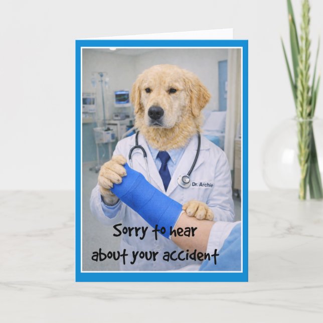 Tarjeta Accident Sorry Get Well Card  CC-1 (Anverso)