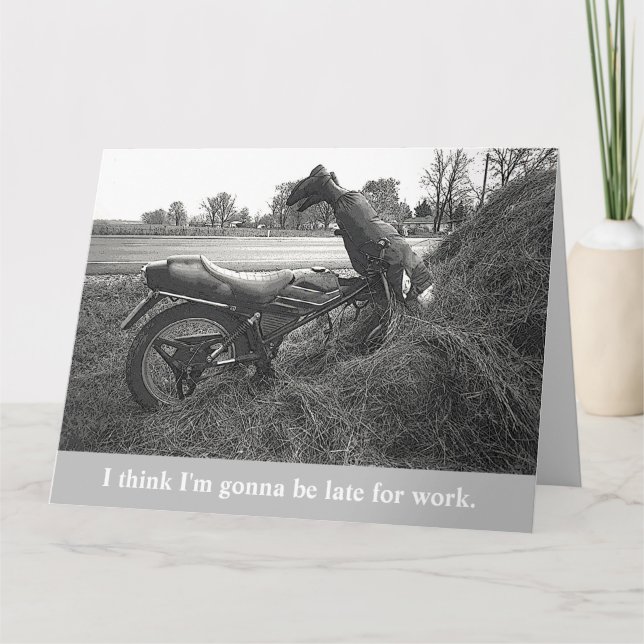 Tarjeta Accidente de la MOTO (FUNNY/FAKE)/texto adaptable (Anverso)