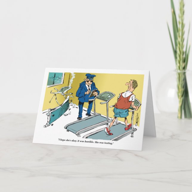 Tarjeta Accidente de la rueda de ardilla del dibujo (Anverso)