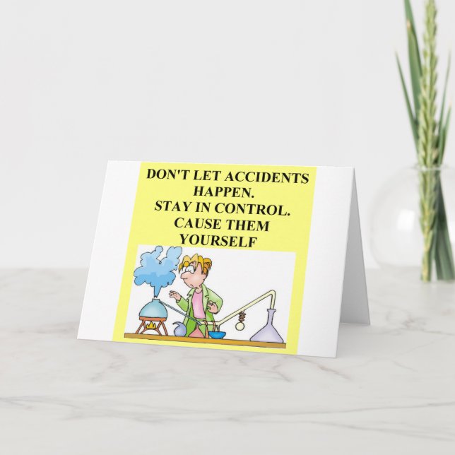 Tarjeta accidentes de química (Anverso)