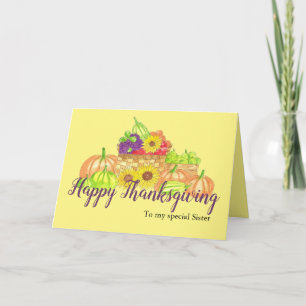 Tarjeta Acción de Gracias de la Cosecha de Otoño del perso