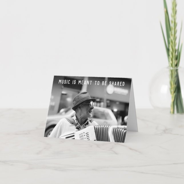 Tarjeta Accionista de acordeón - Compartir música acordeon (Anverso)