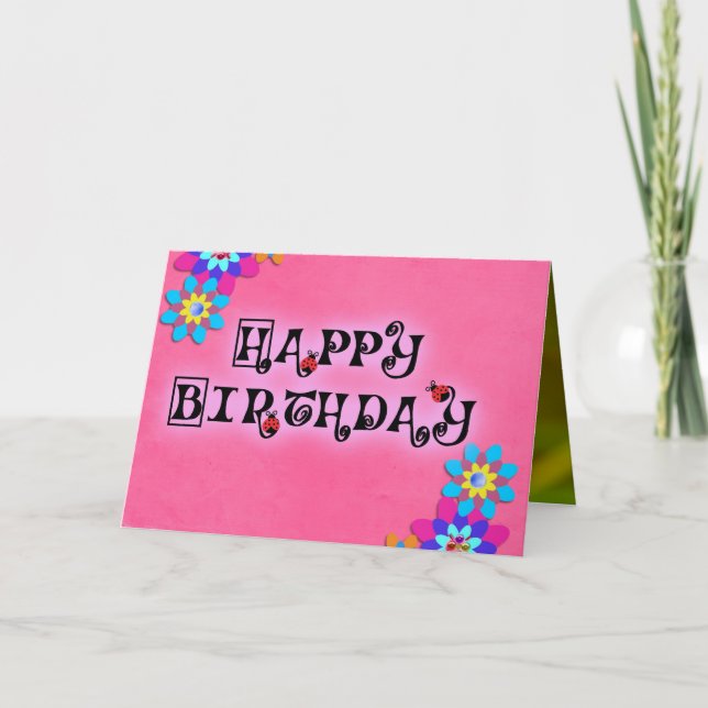 Tarjeta Aceite De Punto De Bicho Ladybug Oficina Personali (Anverso)