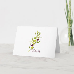 Tarjeta Aceitunas