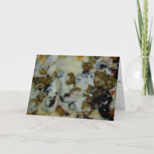 Tarjeta "Aceitunas verdes y negras"