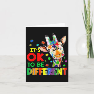 Tarjeta Aceptación de conciencia sobre el autismo infantil