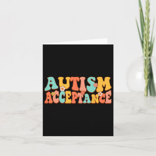 Tarjeta Aceptación de la conciencia del autismo Groovy Ret