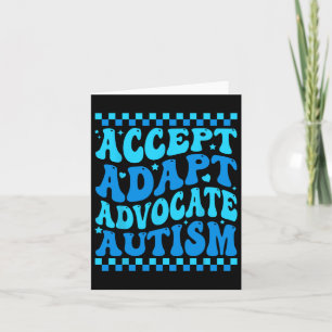 Tarjeta Aceptar Adaptación Defender Autismo Conciencia Mes