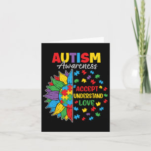 Tarjeta Aceptar Comprender El Amor Autismo Concienciación