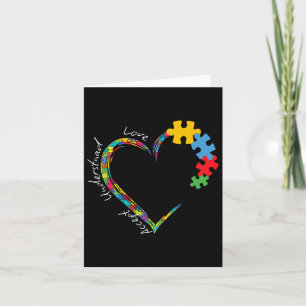Tarjeta Aceptar el amor Entender el autismo apoyar el auti