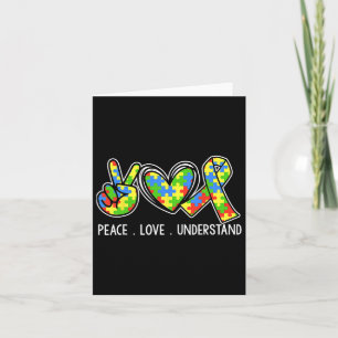 Tarjeta Aceptar el amor Entender el autismo Conciencia Paz