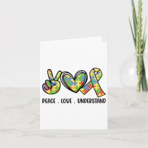 Tarjeta Aceptar el amor Entender el autismo Concientizar a