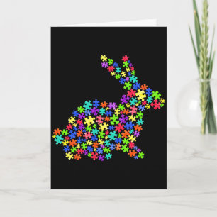 Tarjeta Aceptar Entender Amor Bunny Conciencia del Autismo