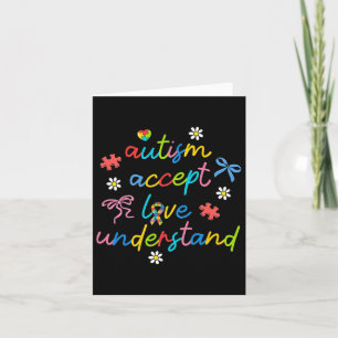 Tarjeta Aceptar entender amor neurodiversidad revertir aut
