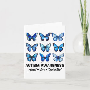 Tarjeta Aceptar entender el amor autismo conciencia maripo