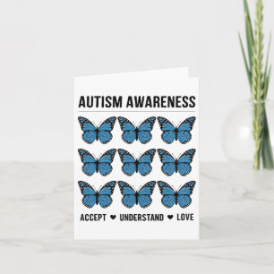 Tarjeta Aceptar entender el amor autismo conciencia maripo