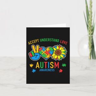 Tarjeta Aceptar Entender el amor Autismo Concienciación Gi