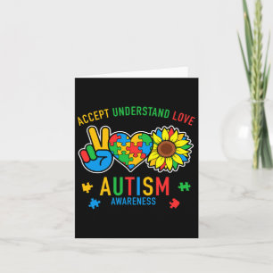 Tarjeta Aceptar Entender el amor Autismo Concienciación Gi