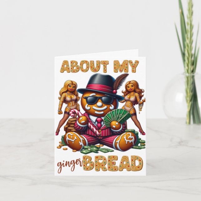 Tarjeta Acerca de mi divertida Navidad urbana de pan de je (Anverso)