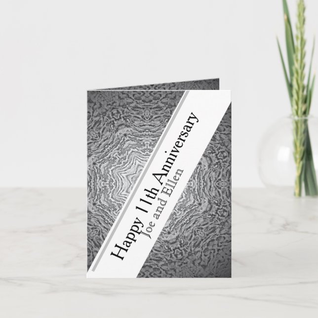 Tarjeta Acero de 11 años editable (Anverso)