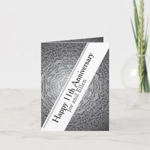 Tarjeta Acero de 11 años editable