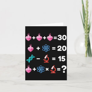 Tarjeta Acertijo de Matemáticas de Ciencias San Valentín Q