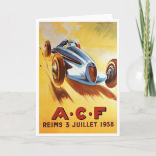 Tarjeta ACF Reims 3 Juillet 1938