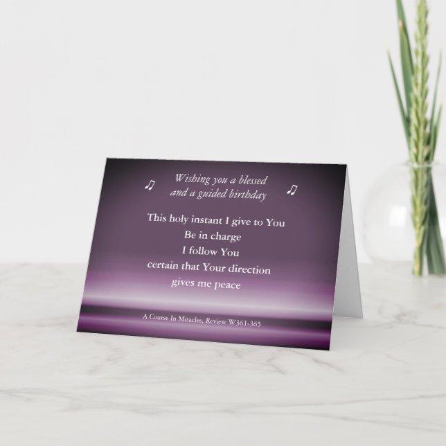 Tarjeta ACIM Birthday Card This Holy Instant (Anverso)