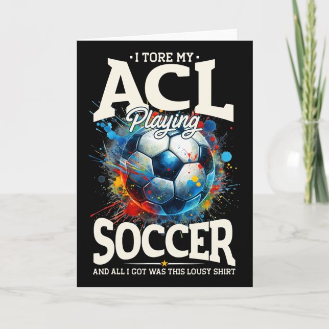 Tarjeta Acl Surgery Recovery, Knee Surgery Support Soccer  (Anverso)