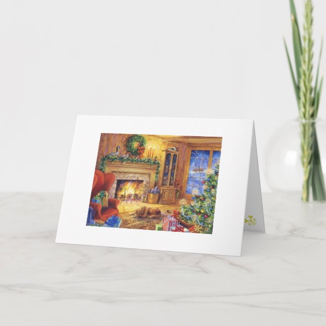 Tarjeta acogedora del navidad/del día de fiesta (Anverso)