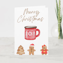 Tarjeta Acogedores Navidades Mug & Gingerbread Biscuits