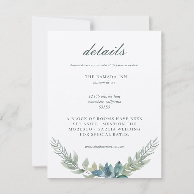 TARJETA ACOMPANAMIENTO DE BODA (Anverso)