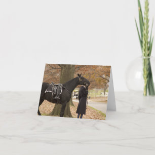 Tarjeta Acompañamiento Riderless del caballo