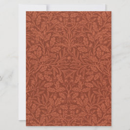 Tarjeta Acorns y hojas de roble (por William Morris)