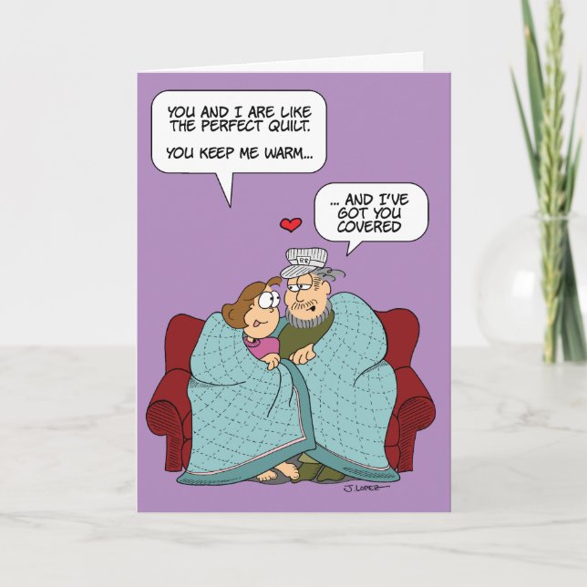 Tarjeta Acóstate bajo una colcha - Por la Yarda® - Día de  (Anverso)