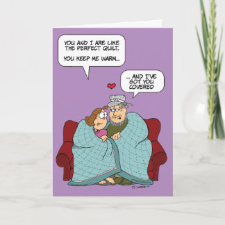 Tarjeta Acóstate bajo una colcha - Por Yarda® - Día de San