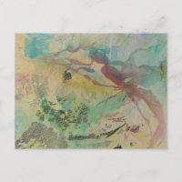 Tarjeta acrílica de arte de pintura abstracta de p