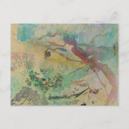 Tarjeta acrílica de arte de pintura abstracta de p