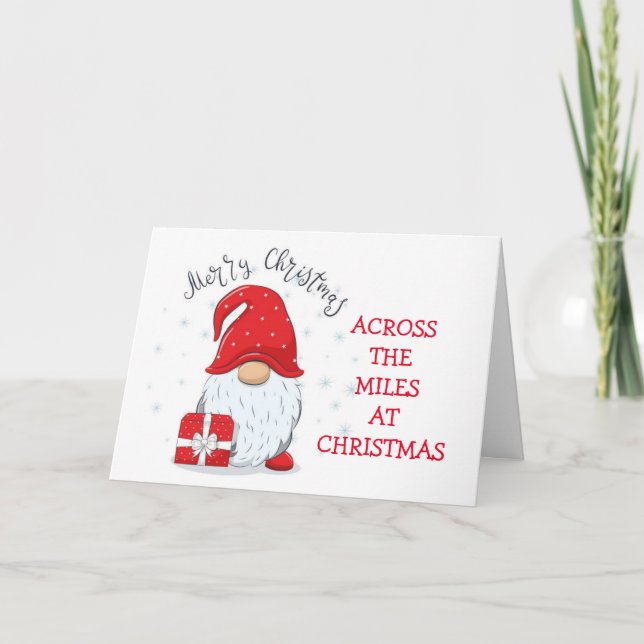 TARJETA **ACROSS THE MILES** EN NAVIDAD (Anverso)