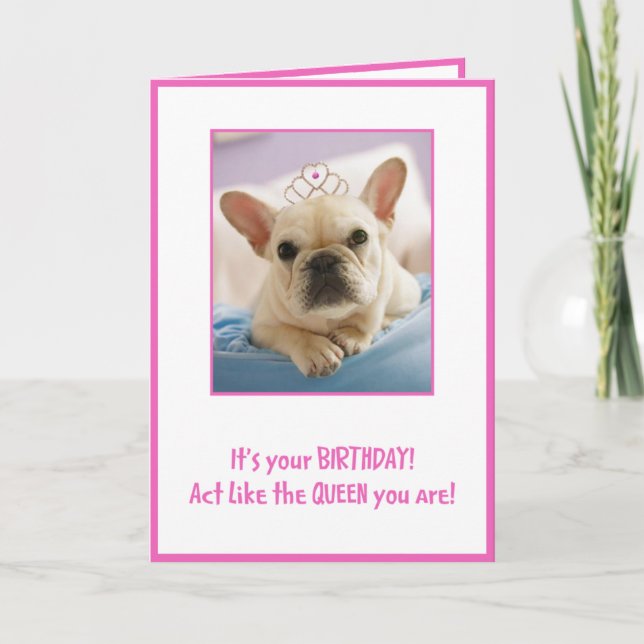 Tarjeta Act Like A Queen (Anverso)