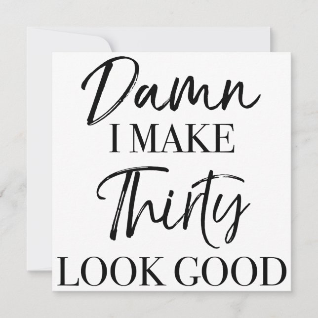 Tarjeta Actitud de cumpleaños 30 (Anverso)